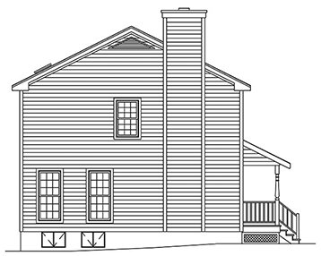 Left Elevation for House Plan #638991