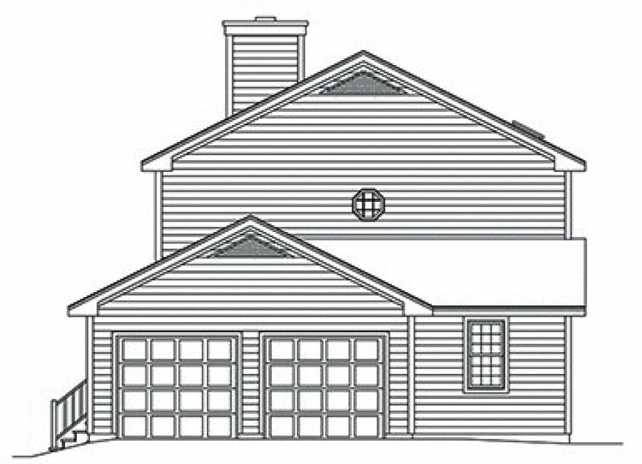 Right Elevation for House Plan #638991