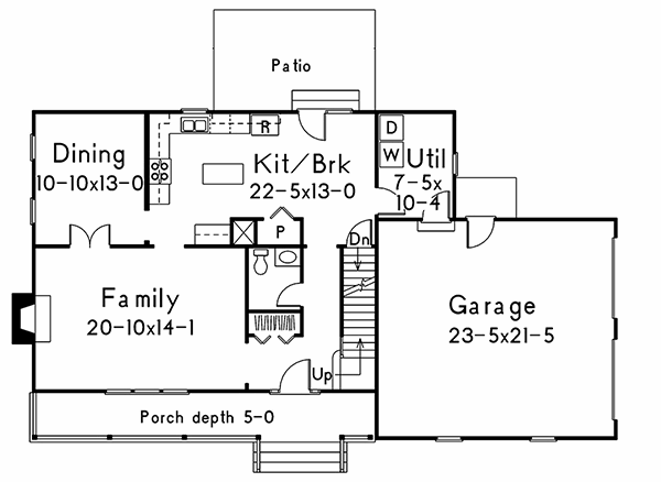 Main Floor Plan for House Plan #638991