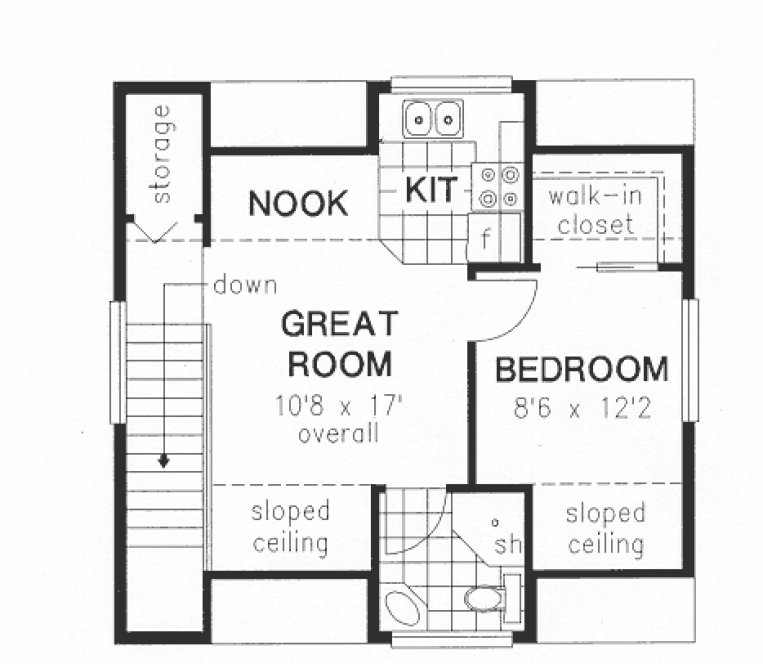 Second Floor Plan for House Plan #132354