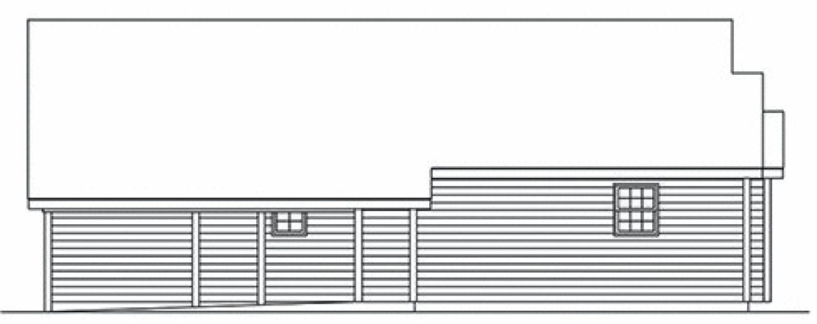 Left Elevation for House Plan #636931