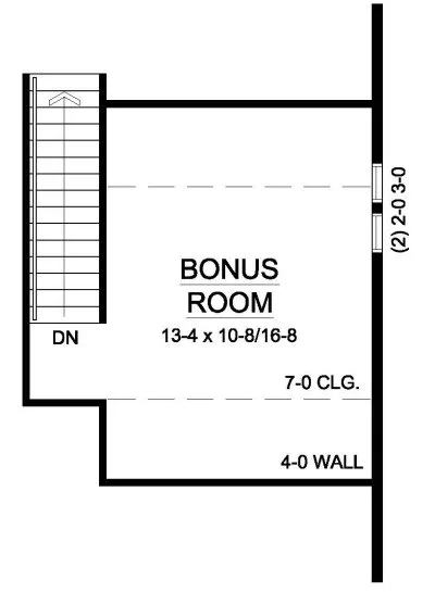 Attic Plan for House Plan #108081