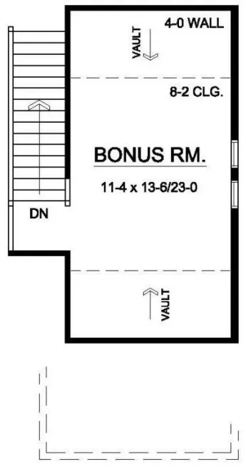 Attic Plan for House Plan #108082
