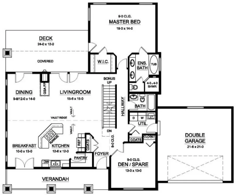Main Floor Plan for House Plan #108082