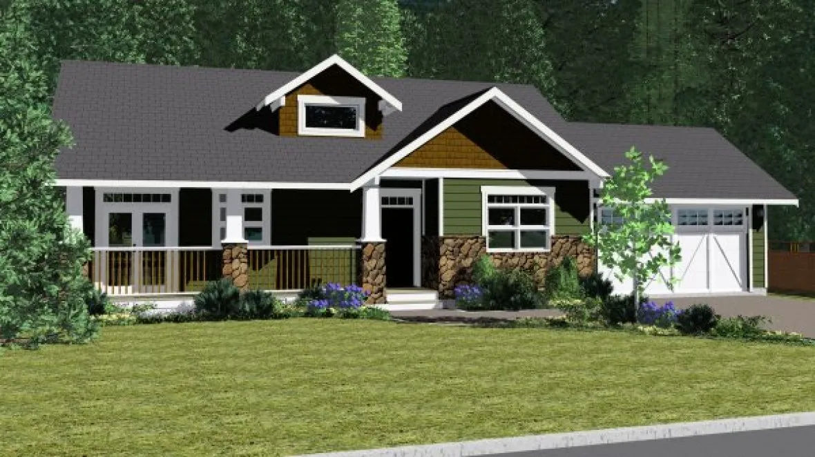 Full Rendering for House Plan #108082