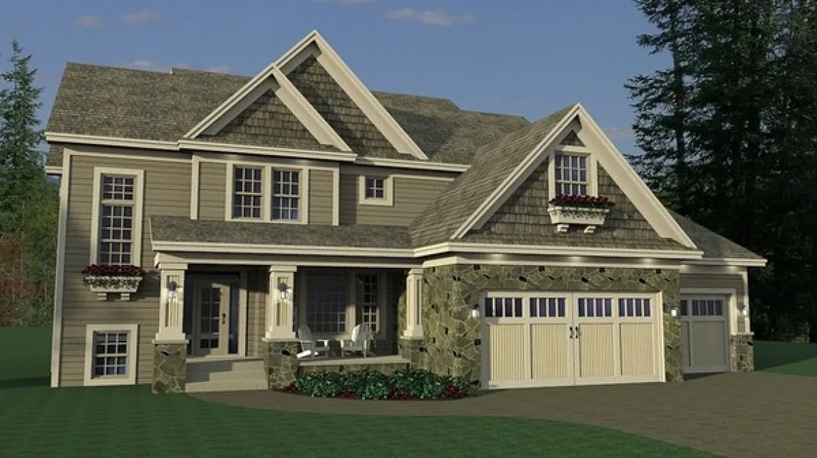 Full Rendering for House Plan #285053