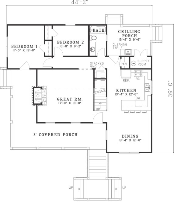 Main Floor Plan for House Plan #310911