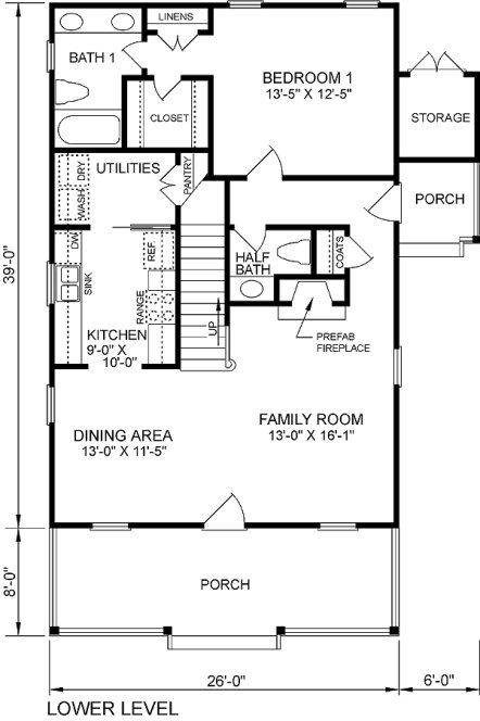 Main Floor Plan for House Plan #650651