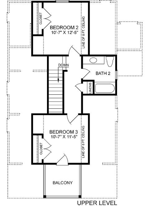 Second Floor Plan for House Plan #650651