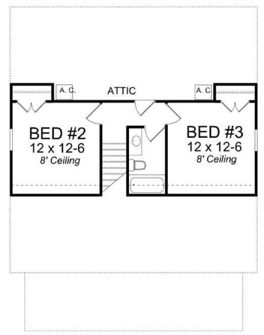 Second Floor Plan for House Plan #247171