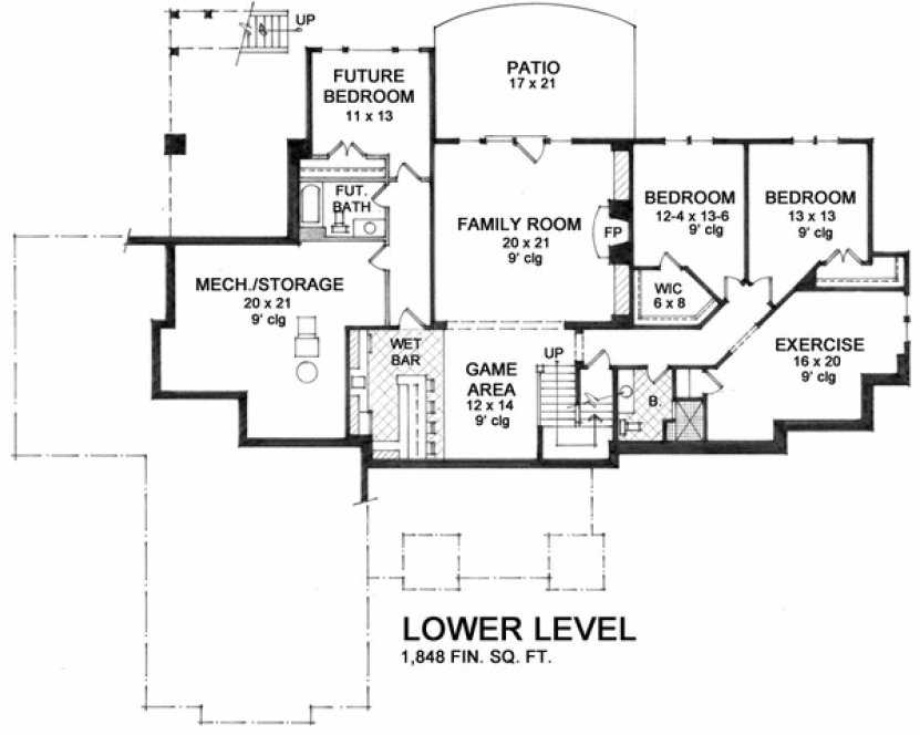 Basement Plan for House Plan #284354