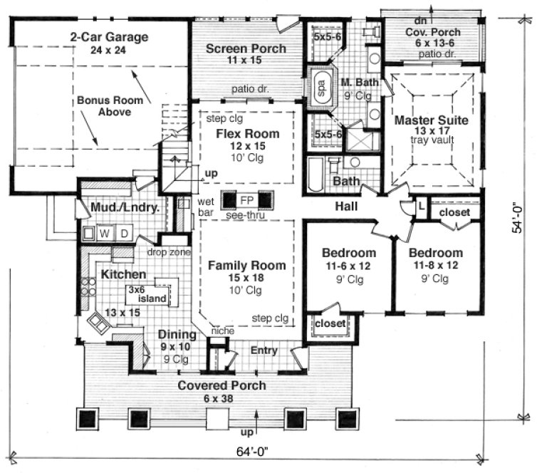 Main Floor Plan for House Plan #286681