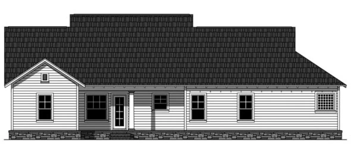 Rear Elevation for House Plan #213581