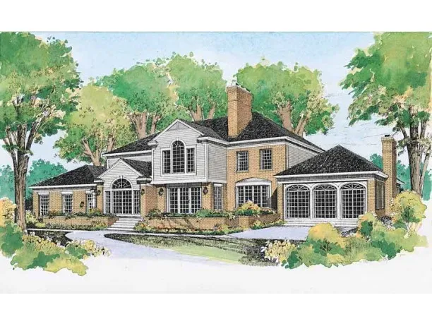Rear Elevation for House Plan #523115