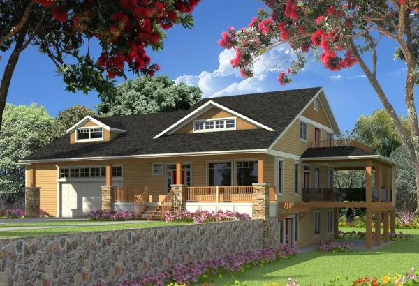 Full Rendering for House Plan #573682