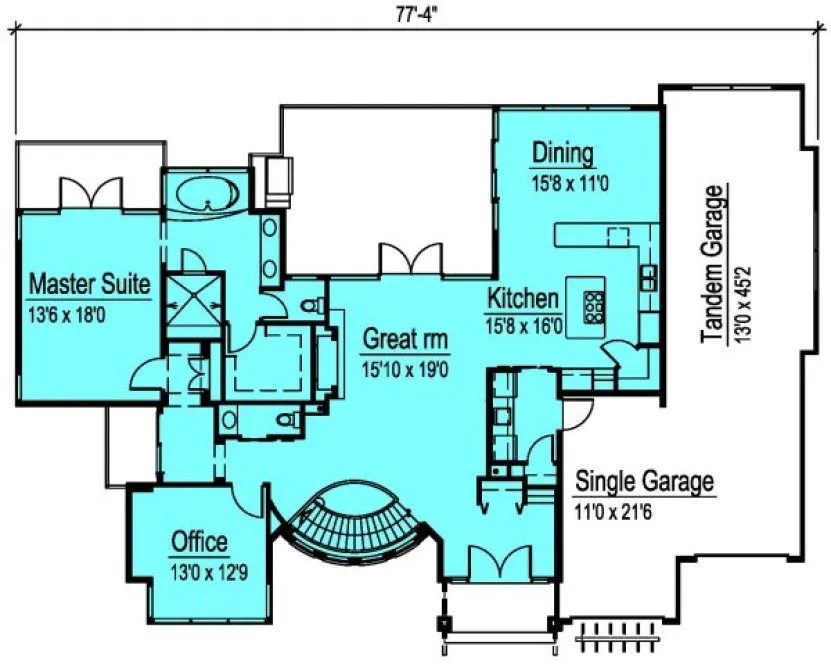 Main Floor Plan for House Plan #578254