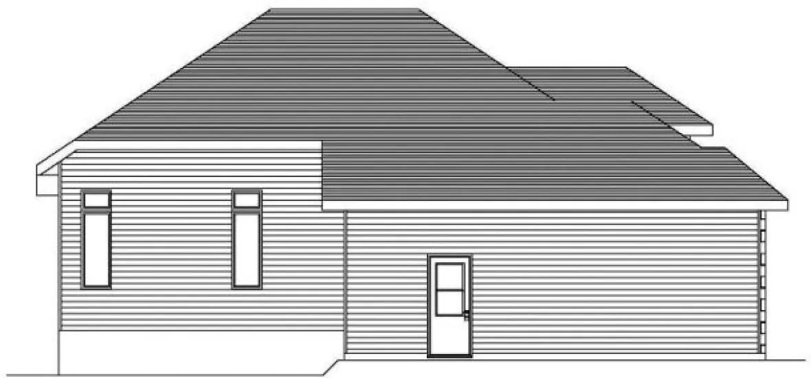 Left Elevation for House Plan #425131
