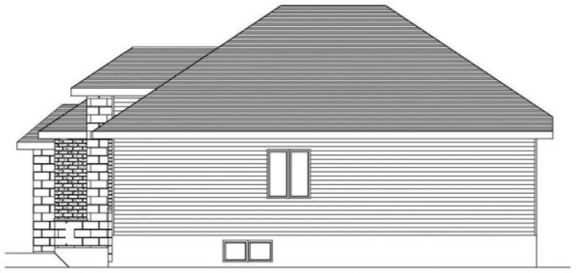 Right Elevation for House Plan #425131