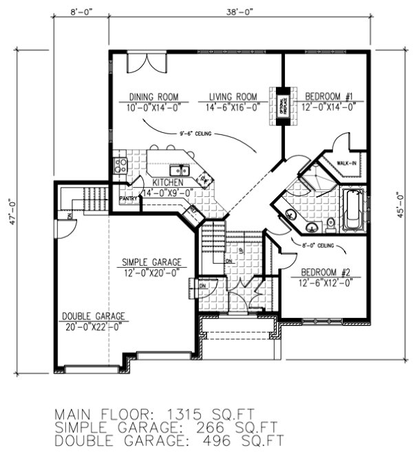 Main Floor Plan for House Plan #425131