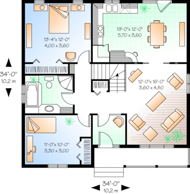 Full Rendering for House Plan #141512