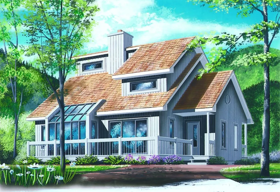 Full Rendering for House Plan #142452