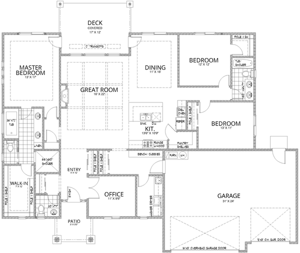 Main Floor Plan for House Plan #802912