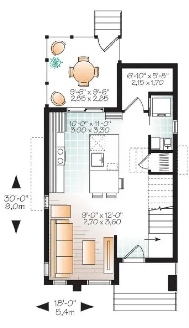 Main Floor Plan for House Plan #140071