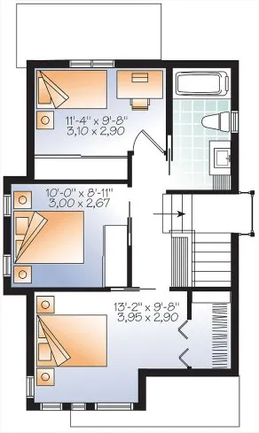 Second Floor Plan for House Plan #140071