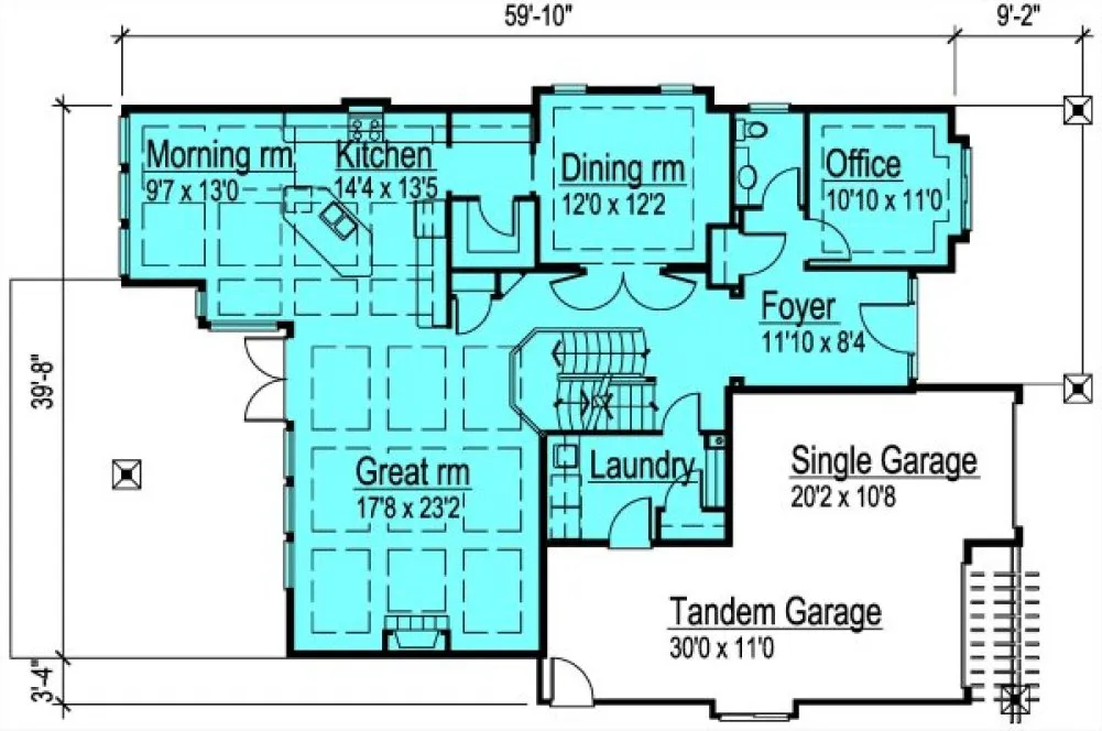 Main Floor Plan for House Plan #579042