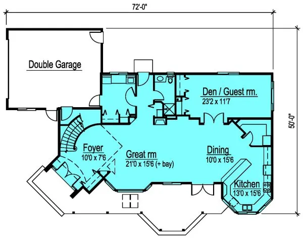 Main Floor Plan for House Plan #572323