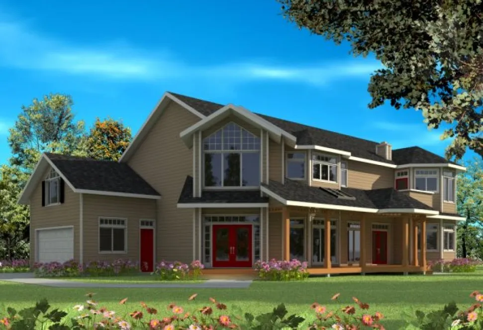 Full Rendering for House Plan #572323