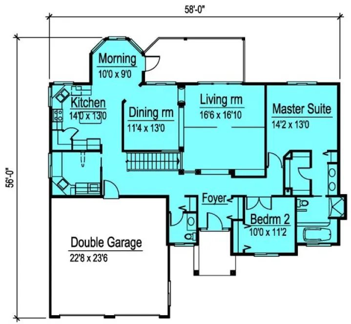 Main Floor Plan for House Plan #576671