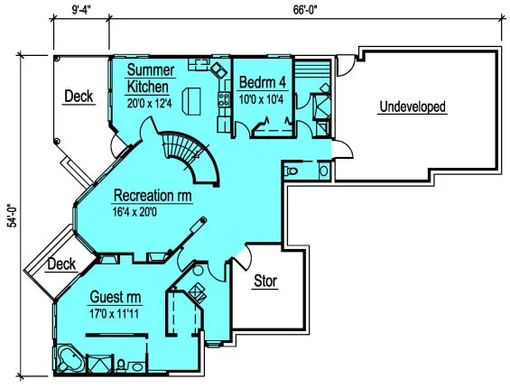 Basement Plan for House Plan #576573