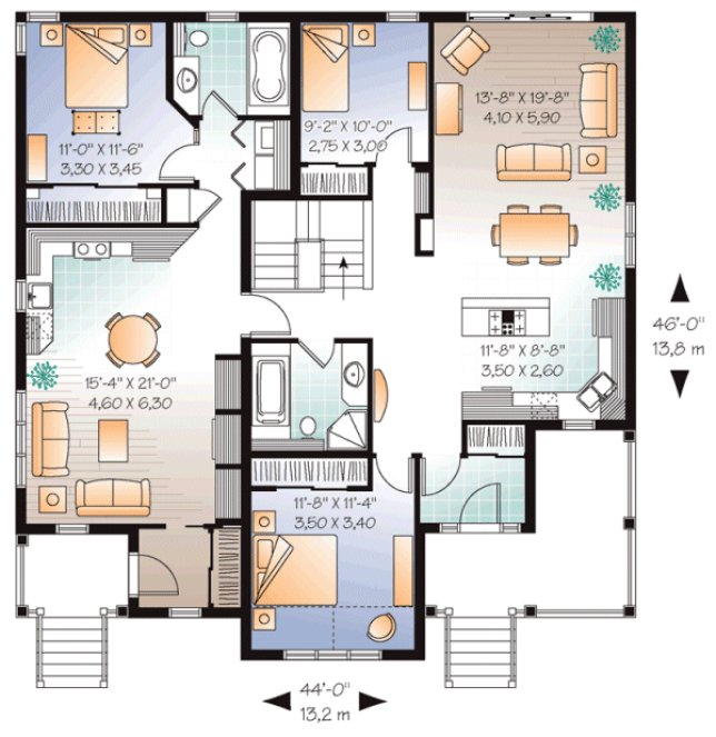 Main Floor Plan for House Plan #147303