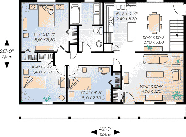 Main Floor Plan for House Plan #141501