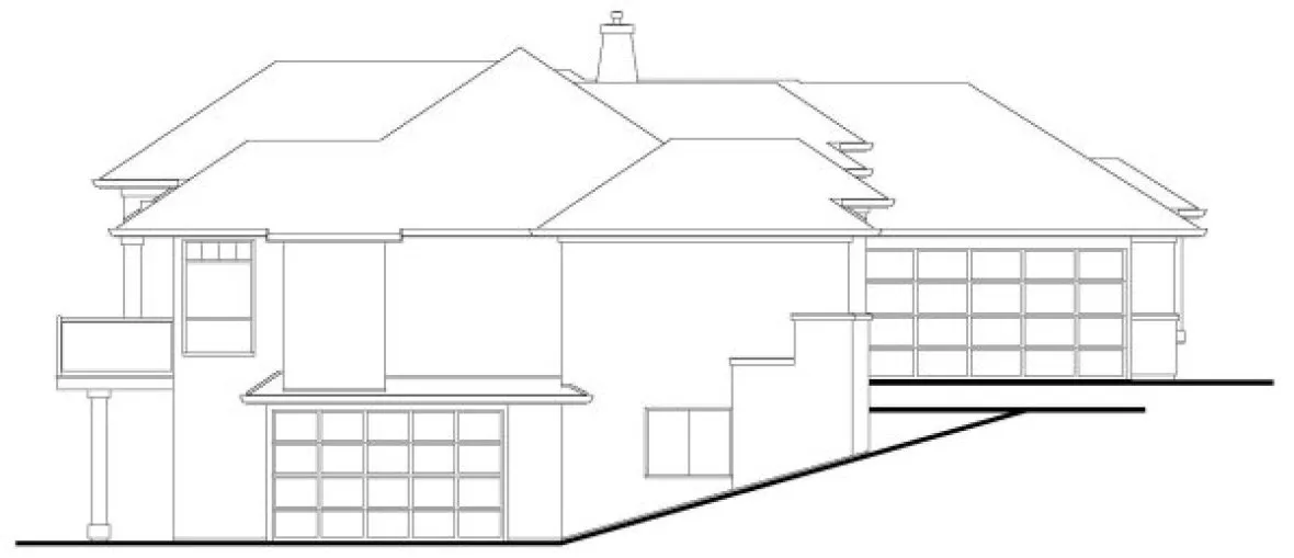 Left Elevation for House Plan #578282