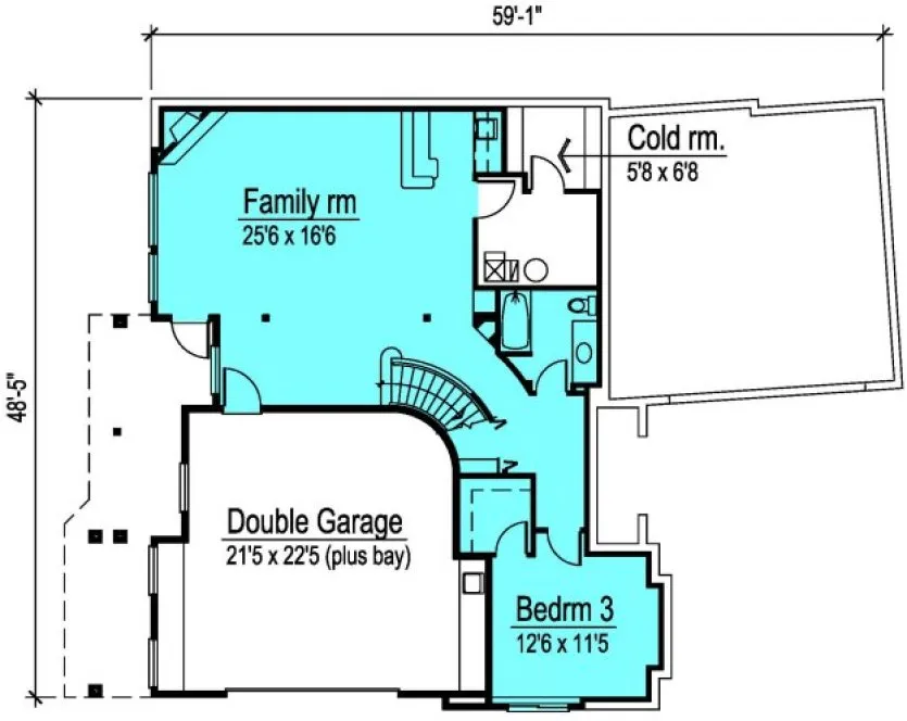 Basement Plan for House Plan #578282