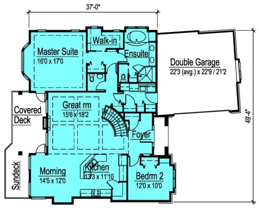 Main Floor Plan for House Plan #578282