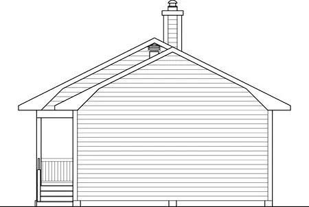 Rear Elevation for House Plan #170660