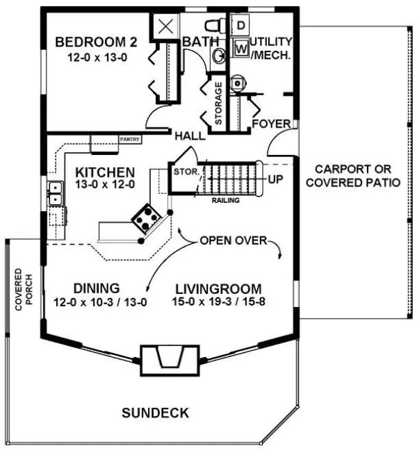 Main Floor Plan for House Plan #207003