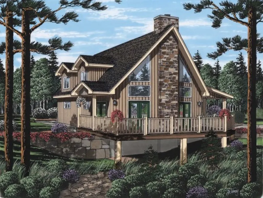 Full Rendering for House Plan #207003