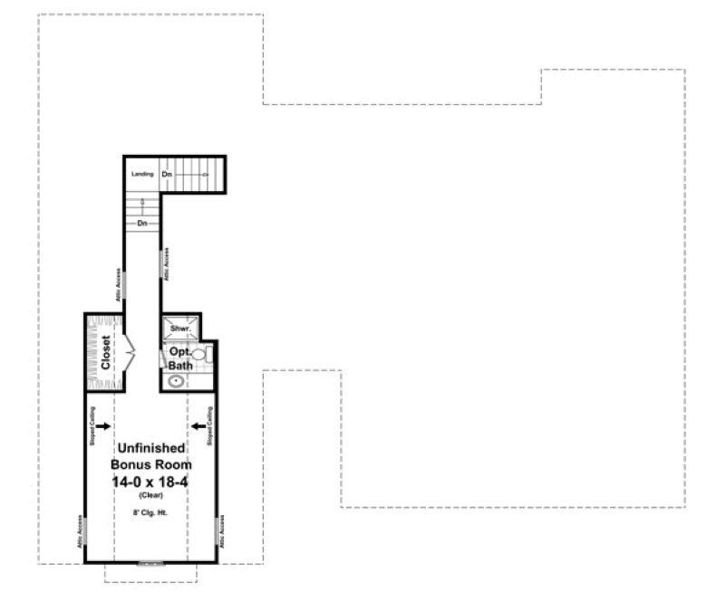 Attic Plan for House Plan #219912