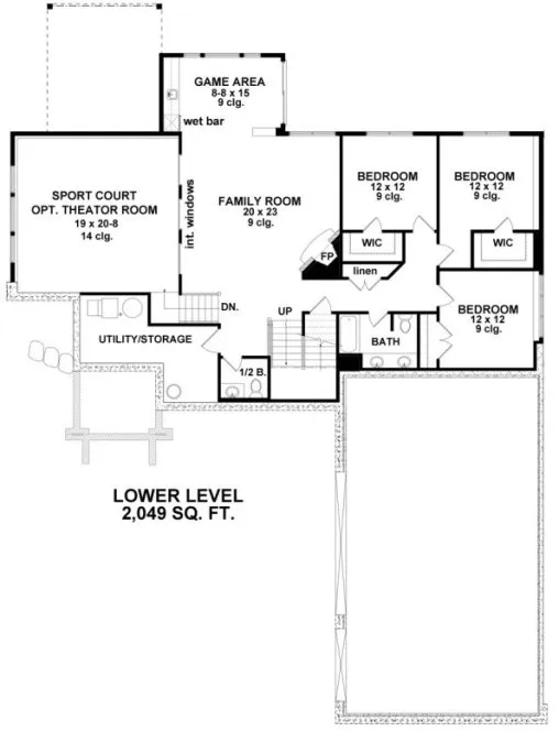 Basement Plan for House Plan #280234