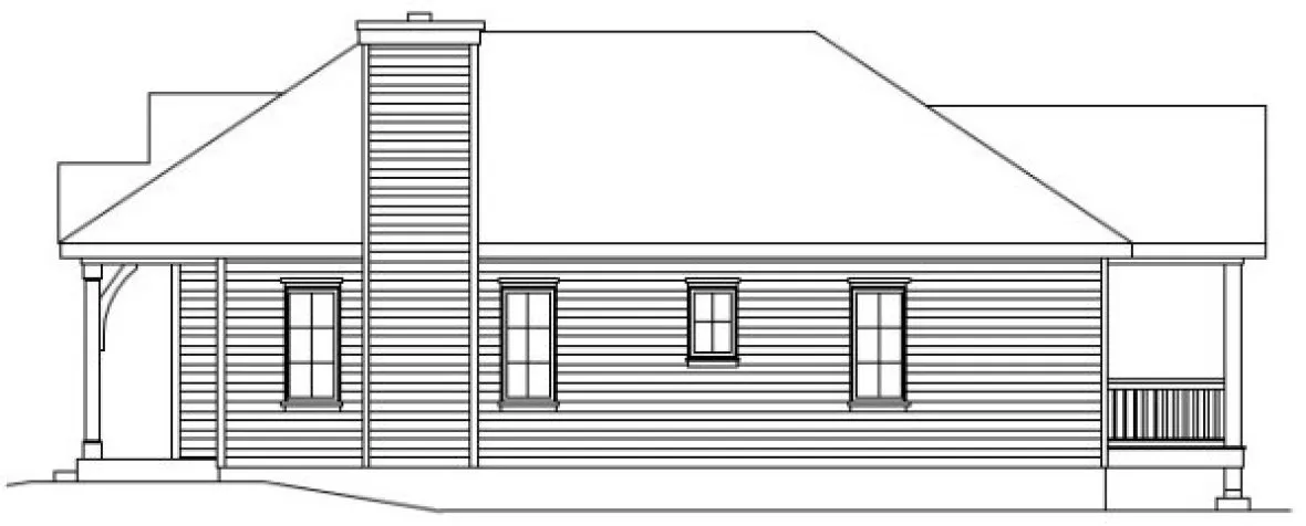 Right Elevation for House Plan #411601