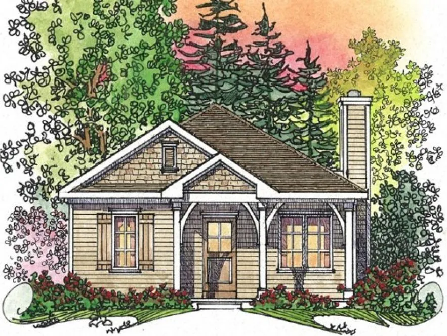 Full Rendering for House Plan #411601