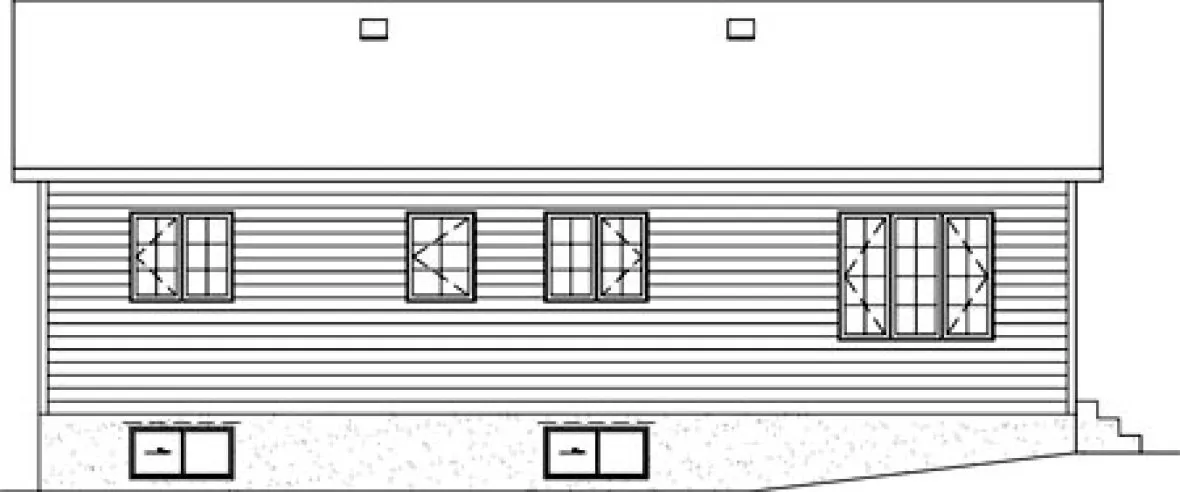 Rear Elevation for House Plan #170690