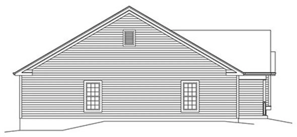 Left Elevation for House Plan #636631
