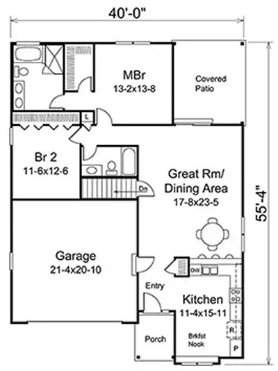 Main Floor Plan for House Plan #636631
