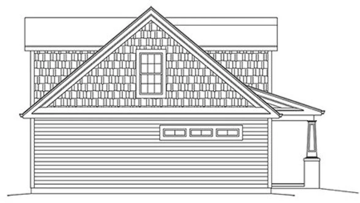 Left Elevation for House Plan #638891