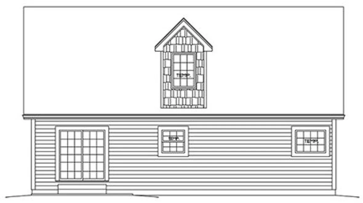 Rear Elevation for House Plan #638891